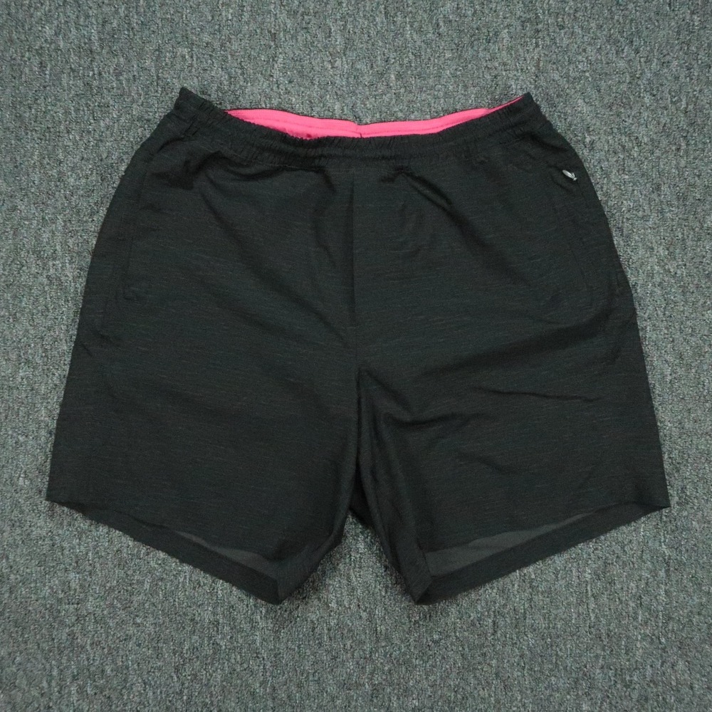 Birddogs Shorts Mens XL Black Lined Running Stretch Classic Fit Training